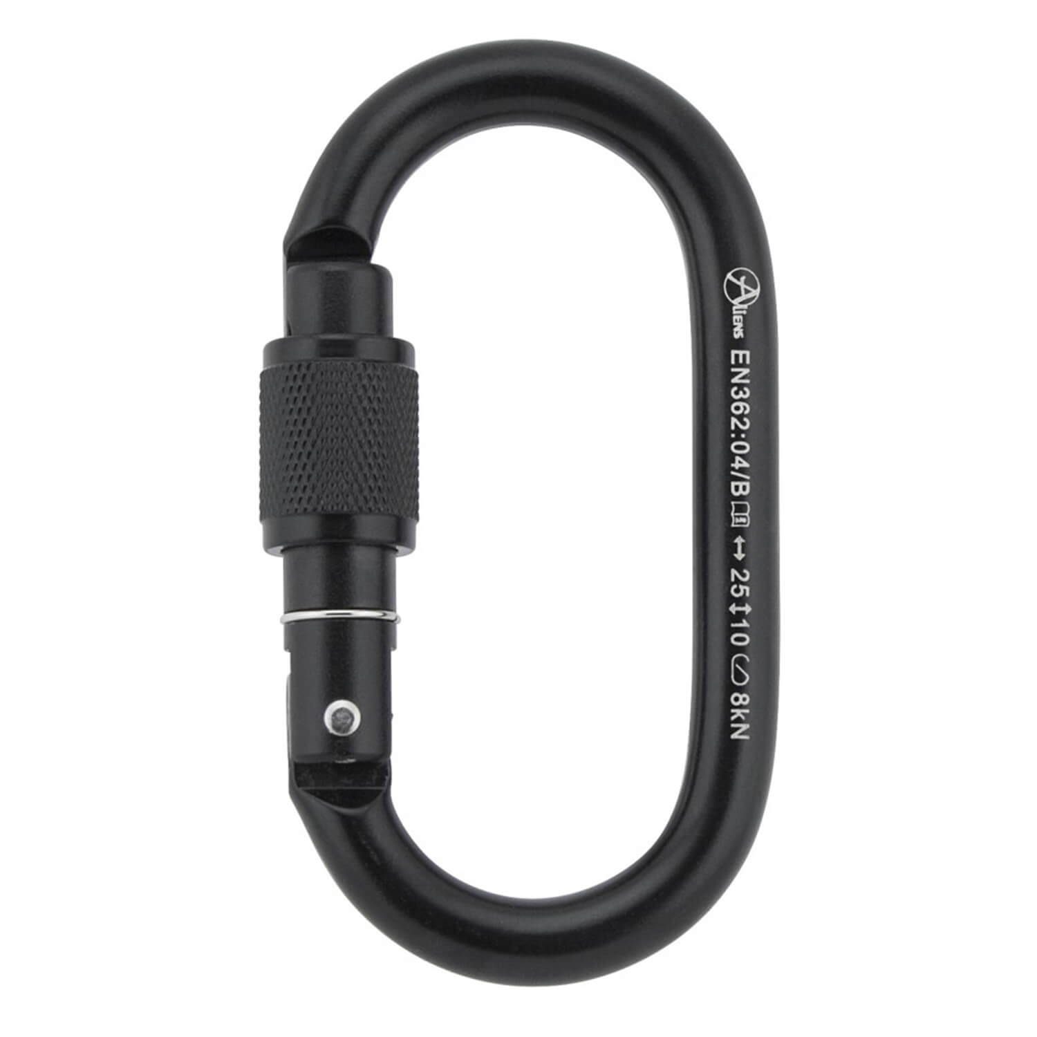 Stahlkarabiner oval schwarz