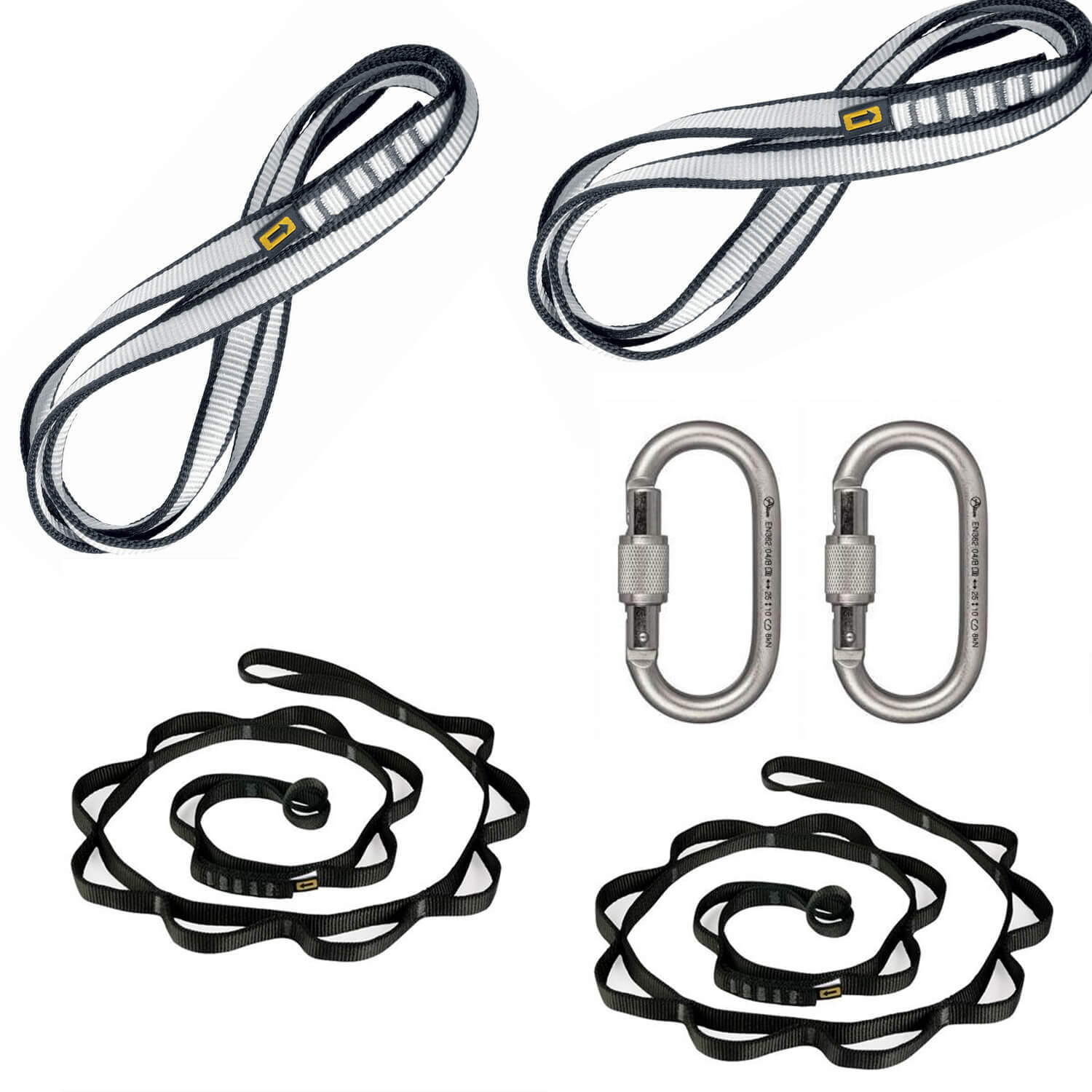 Zweipunkt Aufhängung Yoga- Tuch- Schlaufen