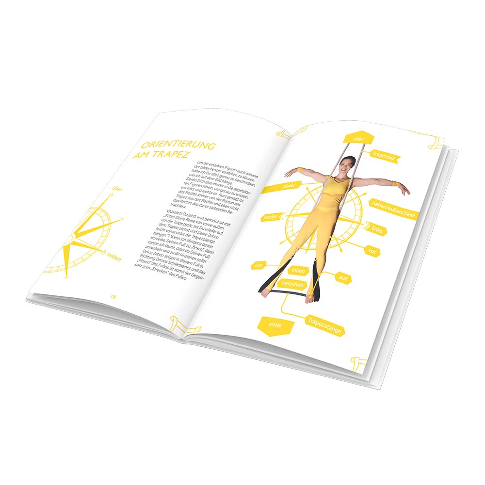 Ein hochwertiges Figurenbuch mit 25 Trapezfiguren und 110 Abbildungen. Perfekt für Luftakrobatik-Enthusiasten und erhältlich im Luftakrobatik Shop. Ein hochwertiges Figurenbuch mit 25 Trapezfiguren und 110 Abbildungen. Perfekt für Luftakrobatik-Enthusiasten und erhältlich im Luftakrobatik Shop.