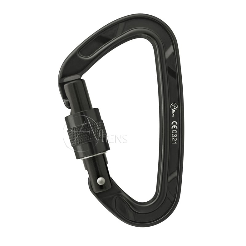 D-Form Karabiner mit Drehverschluss, erhältlich in Matt-Schwarz, Schwarz-Silber, Gelb, Gold, Rot, Blau oder Grün, aus Aluminium für 250-2500 kg. D-Form Karabiner mit Drehverschluss, erhältlich in Matt-Schwarz, Schwarz-Silber, Gelb, Gold, Rot, Blau oder Grün, aus Aluminium für 250-2500 kg.