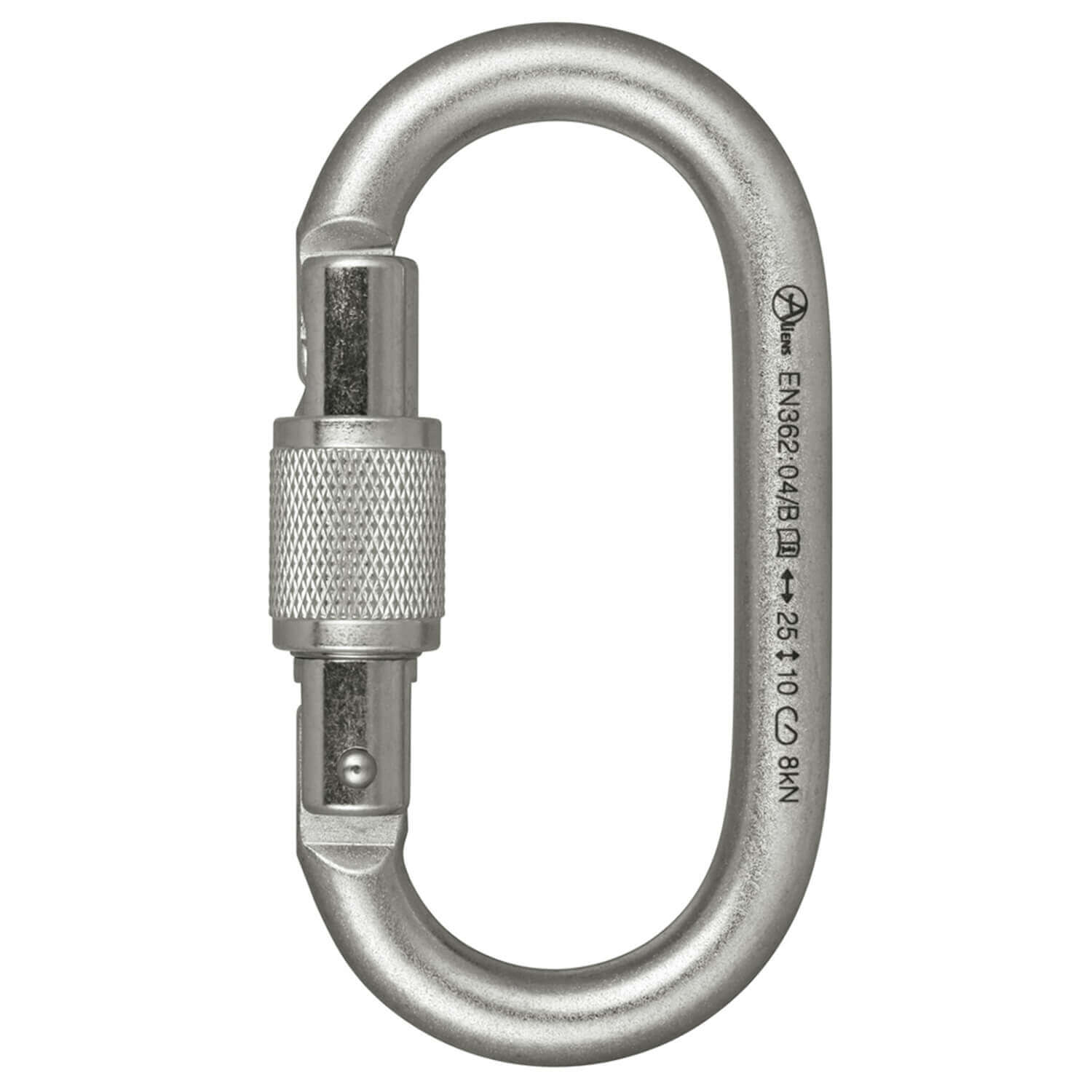 Stahlkarabiner oval silber