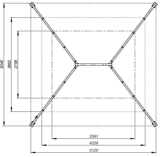 Luftakrobatik Gerüst 4,2m Aluminium Luftakrobatik Gerüst 4,2m Aluminium