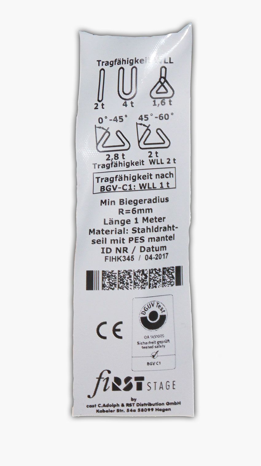 Rundschlinge mit Stahleinlage 2T 3 Meter