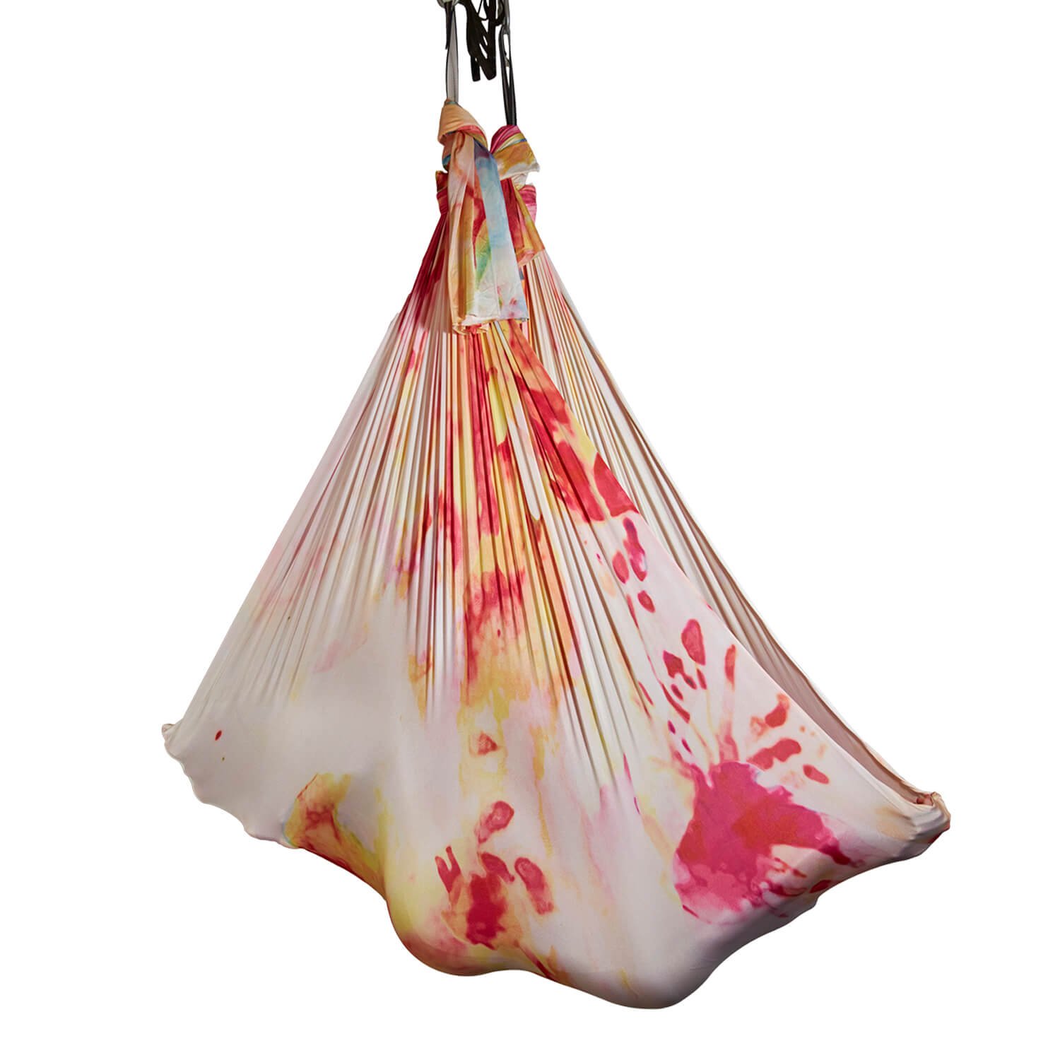 Tuchschlaufe in Aquarellfarben Blau, Rot und Weiß, wenig dehnbar, ideal für Luftakrobatik Shop, angeboten in bester Qualität und schneller Lieferung. Tuchschlaufe Aquarell 7 meter