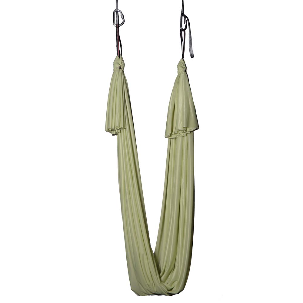 Hellolives Aerial Yoga Tuch mit wenig dehnbarer Struktur, ideal für verschiedene Luftakrobatik-Übungen, erhältlich bei Marlene Kiepke. Tuchschlaufe Hellolive 7 meter