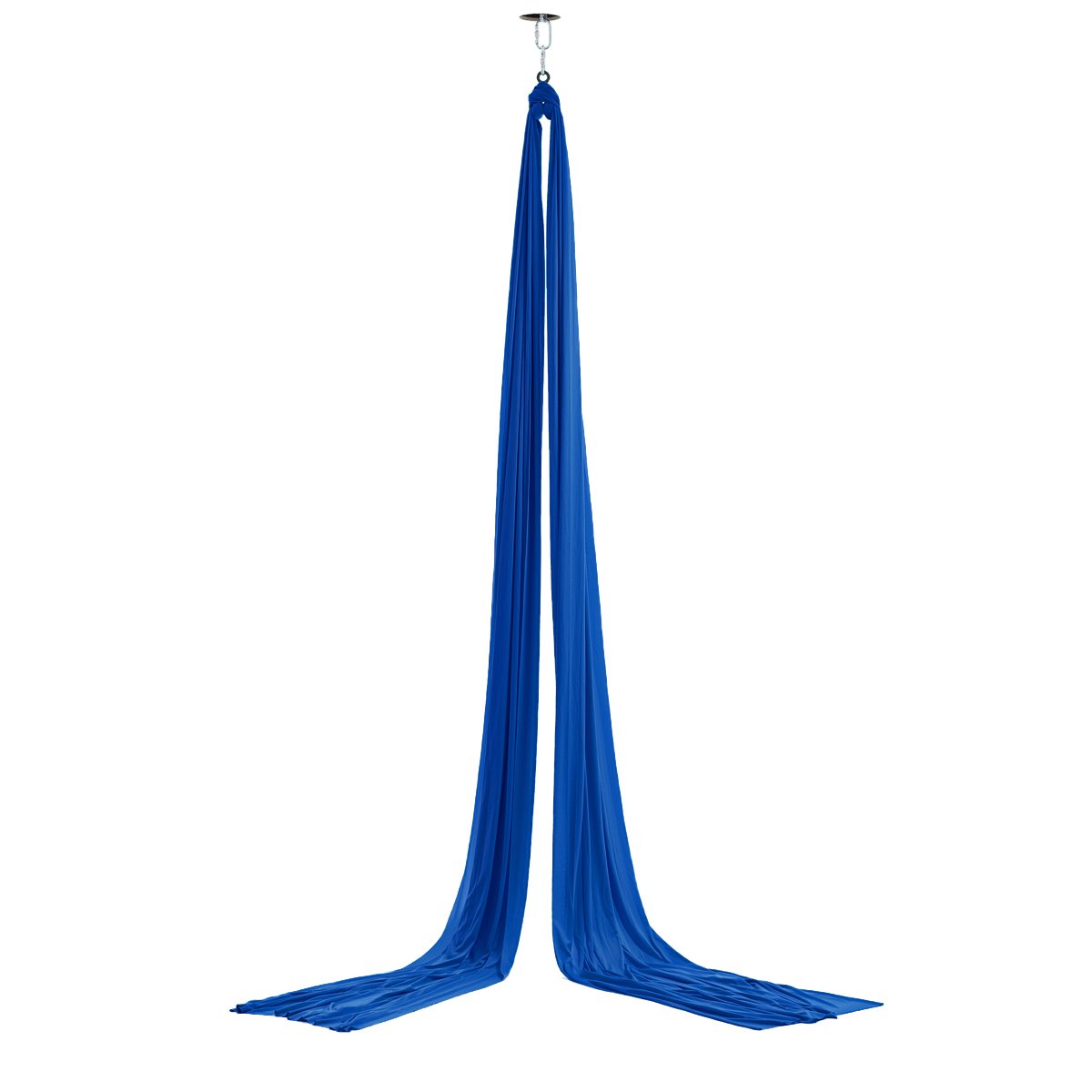 Schmal-dünne, blau-blaue Vertikaltücher mit geringer Dehnbarkeit, perfekt in kleinen Händen der kleinen Akrobaten, jetzt von Marlene Kiepke. Vertikaltuch Ultamarinblau schmal 26 meter