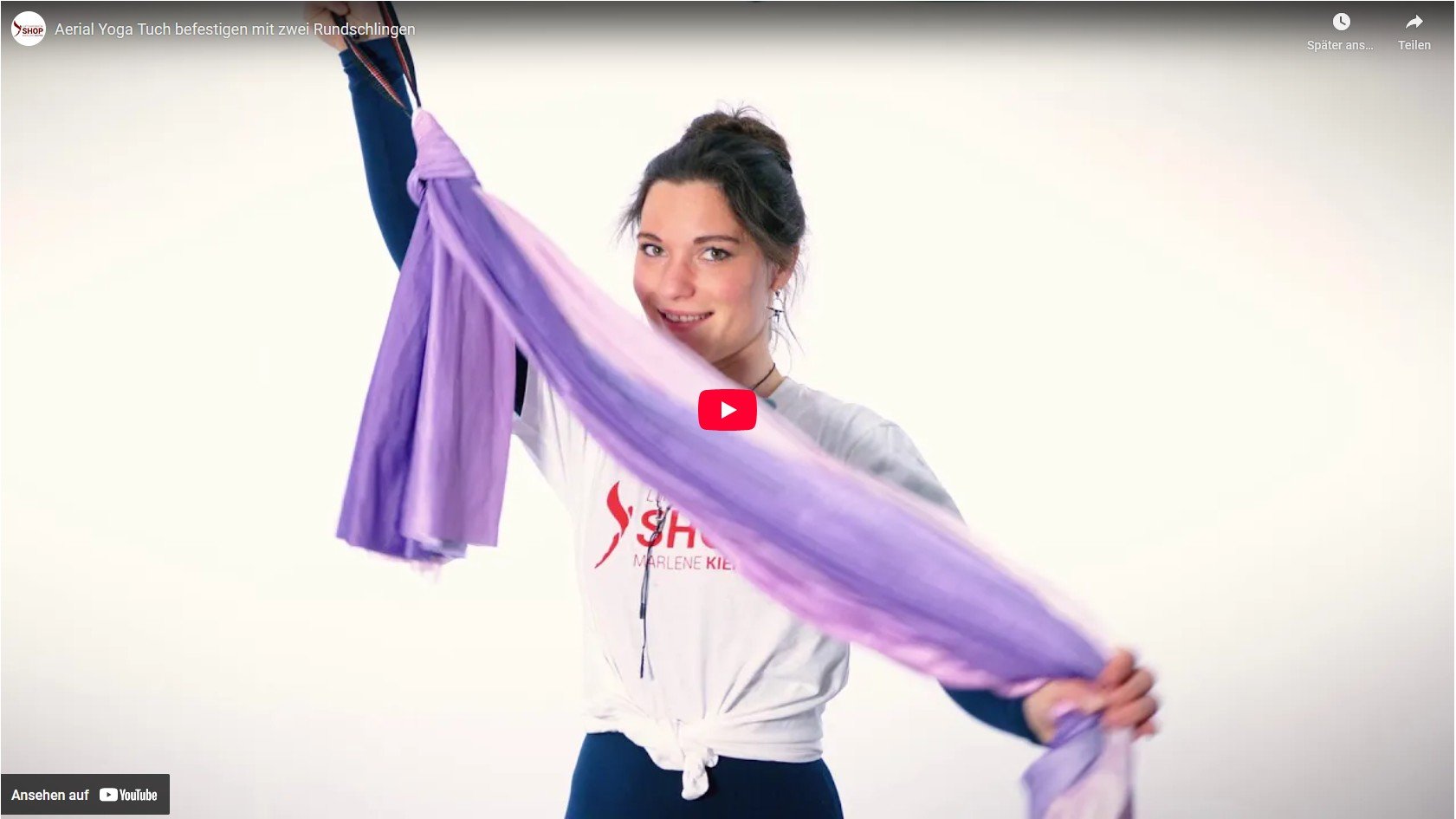 Aerial yogatuch befestigen luftakrobatik
