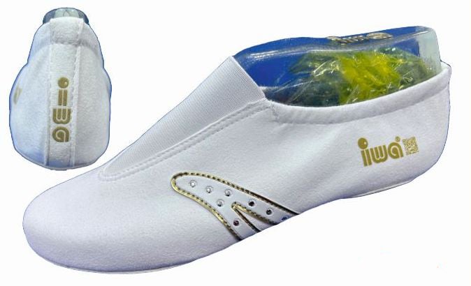 Luftakrobatik Schuh weiß-Pailletten Luftakrobatik Schuh weiß-Pailletten