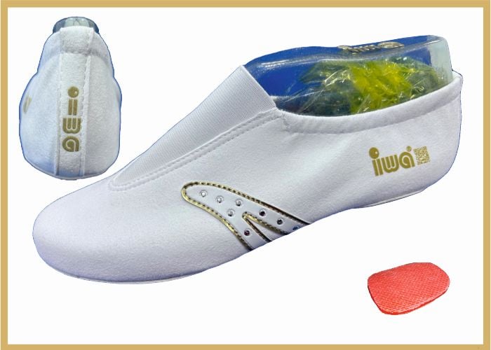 Luftakrobatik Schuh weiß-Pailletten 36