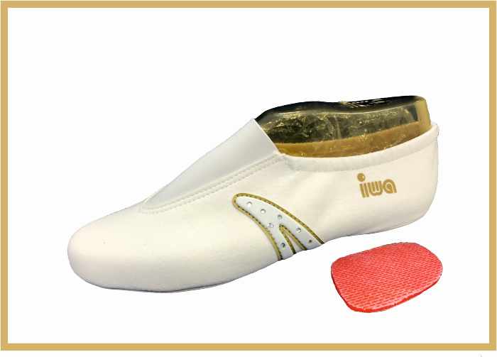 Luftakrobatik Schuh weiß-glitzer Gr36 (Fundgrube)