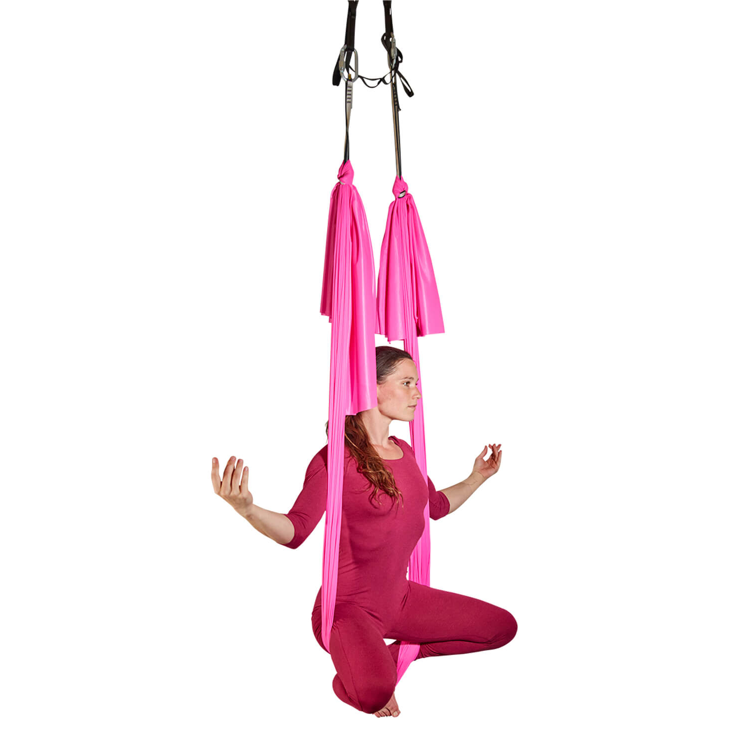 Pinke, 5 Meter lange Tuchschlaufe, perfekt für Aerial Yoga. Wenig dehnbar, ideal für stabile Posen. Erhältlich bei Luftakrobatik Shop.