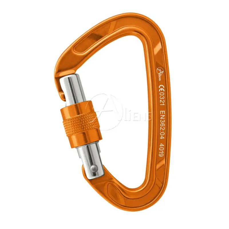 Dreh-Verschluss Alu Karabiner in D-Form, klein und schmal. Farben: Matt-Schwarz, Schwarz-Silber, Gelb, Gold, Rot, Blau, Grün. Maximale Belastung 2500 Kg. Perfekt für Luftakrobatik, Aerial Yoga Tuch, Vertikalseil und Luftring. Produkt von Marlene Kiepke.