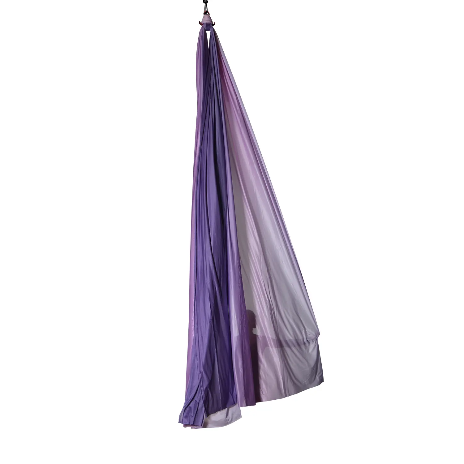 Aerial Silk in Beere, Rosa und Weiß, wenig dehnbar, 14m.