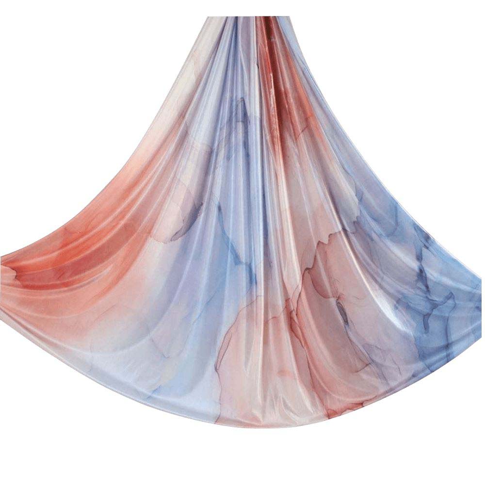 Weiches, horizontal gewebtes Aerial Yoga Tuch in blau, rosa und rot im Luftakrobatik Shop, leicht dehnbar und perfekt für Luftakrobatik.