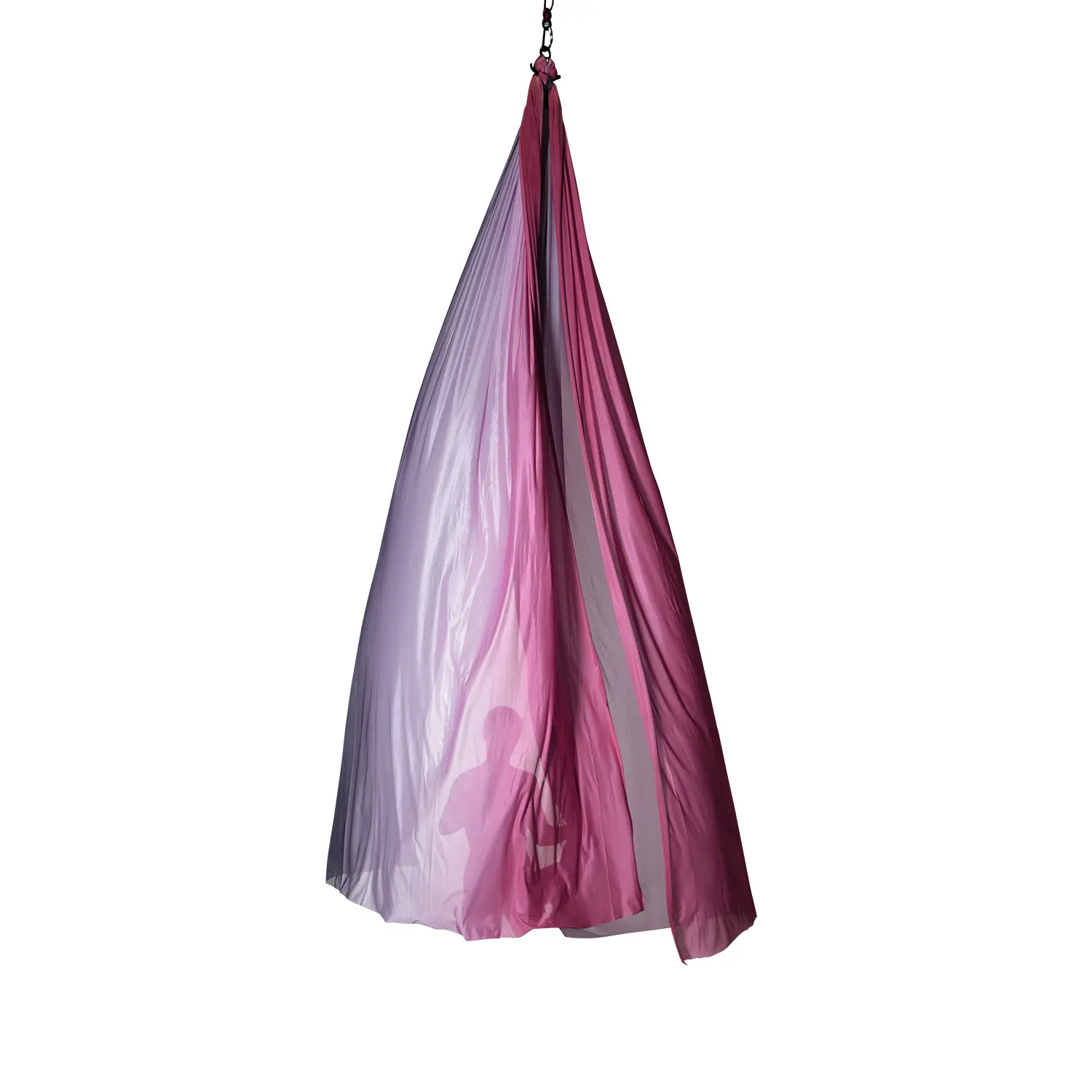 Aerial Silk Vertikaltuch in lebhaftem Pink, 12 Meter lang, 2,5 Meter breit, vertikal gewebt, weich, wenig dehnbar, optimale Handhabung für Anfänger.