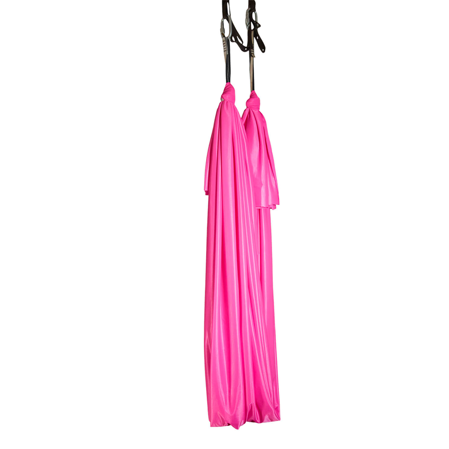 Pinkes, 4 Meter langes Tuchschlaufe, wenig dehnbar und in leuchtender Farbe, ideal für Aerial Yoga von Marlene Kiepke.