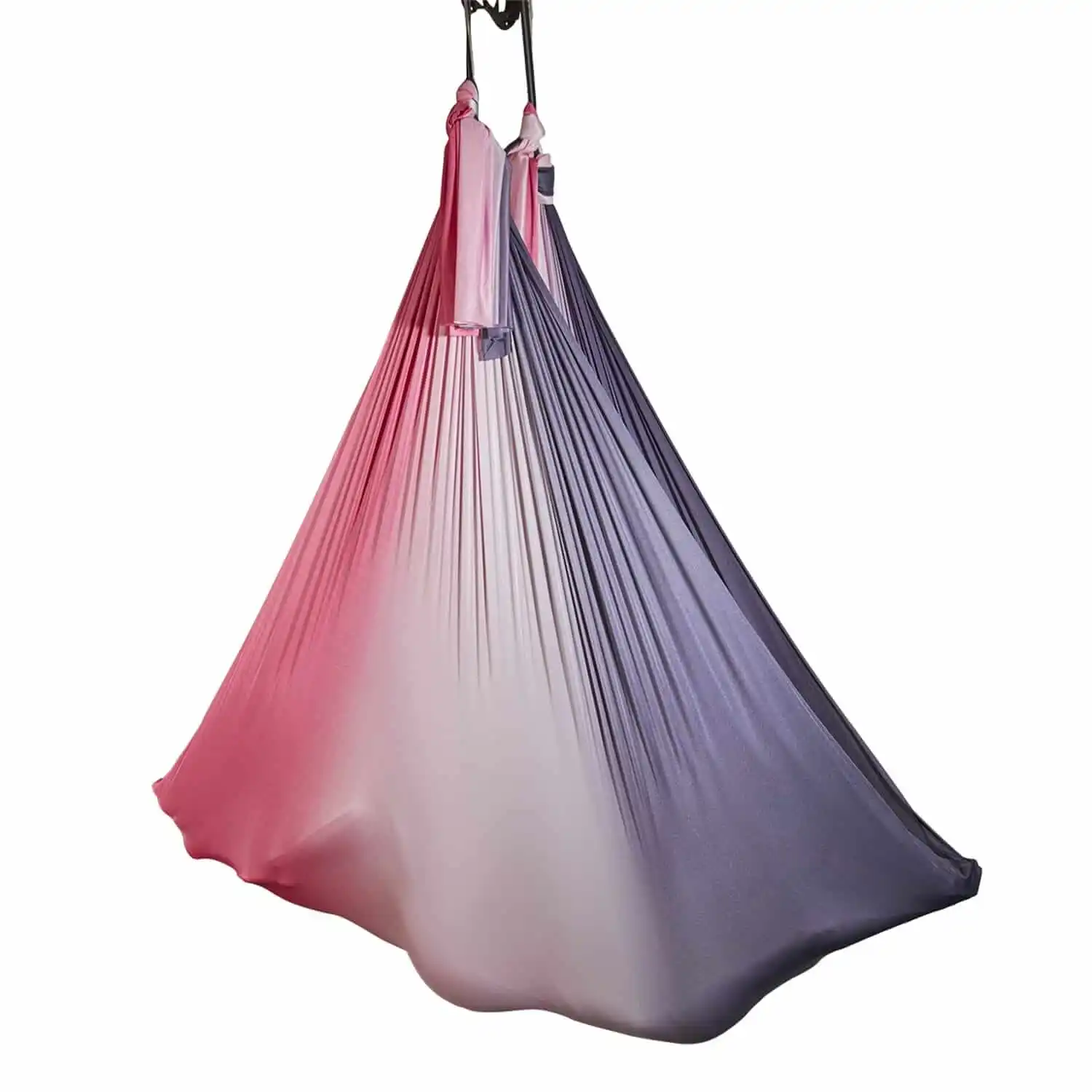 Tuchschlaufe Wetterleuchten in Pink, Schwarz und Weiß. Wenig dehnbar und in Top-Qualität aus dem Luftakrobatik Shop. Ideal für Aerial Yoga.