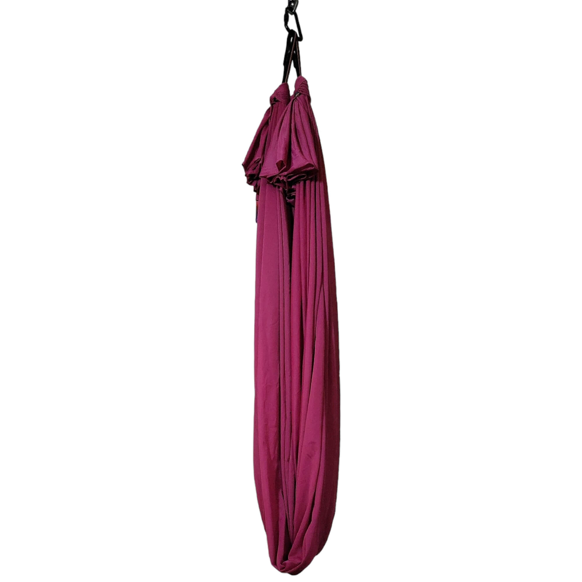 Bordeauxviolette Tuchschlaufe aus hochwertigem Material, ideal für Aerial Yoga und Luftakrobatik, 6 Meter lang und 2,8 Meter breit, wenig dehnbar.