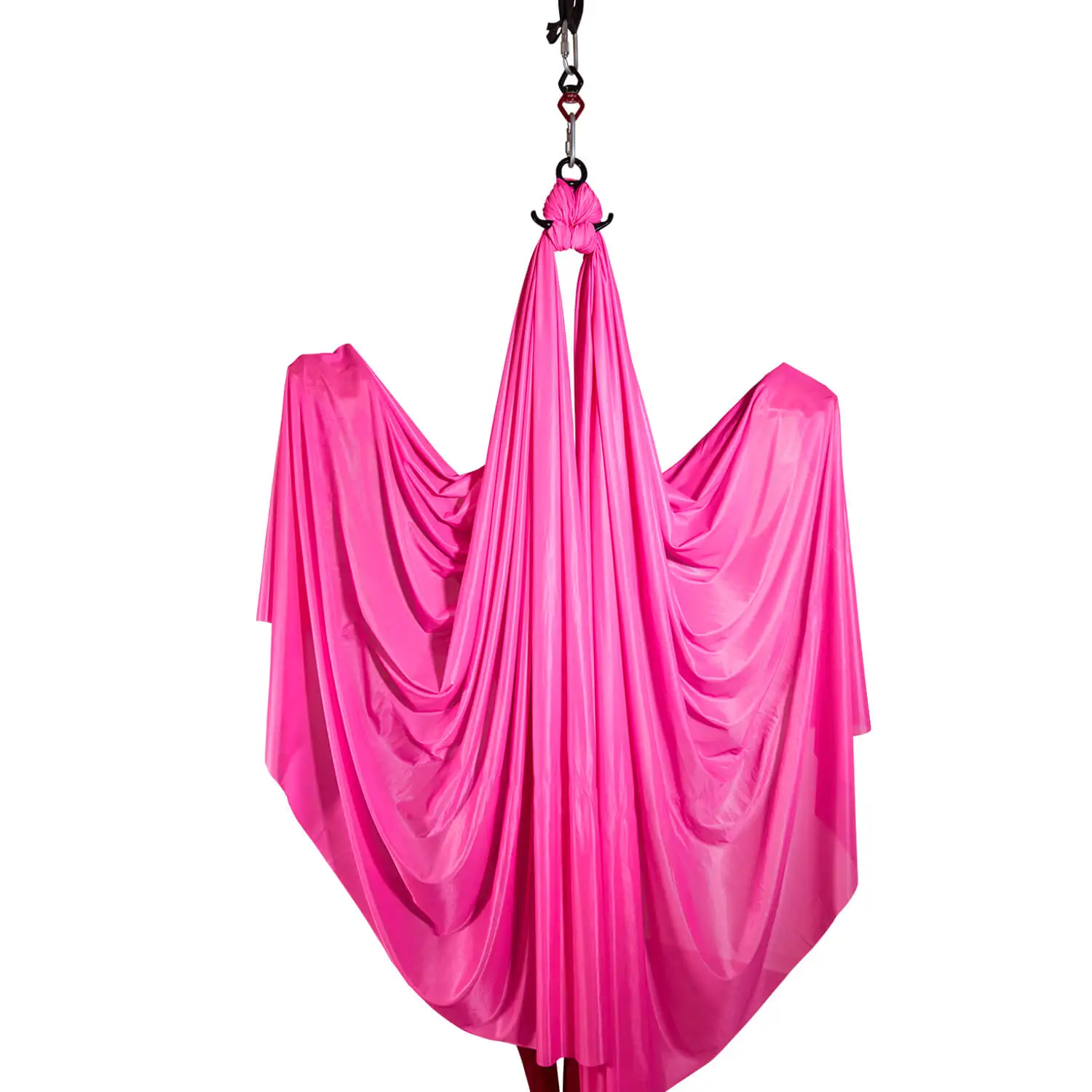 Aerial Silk in strahlendem Pink; wenig dehnbar und ideal für Anfänger. Luftakrobatik Shop.