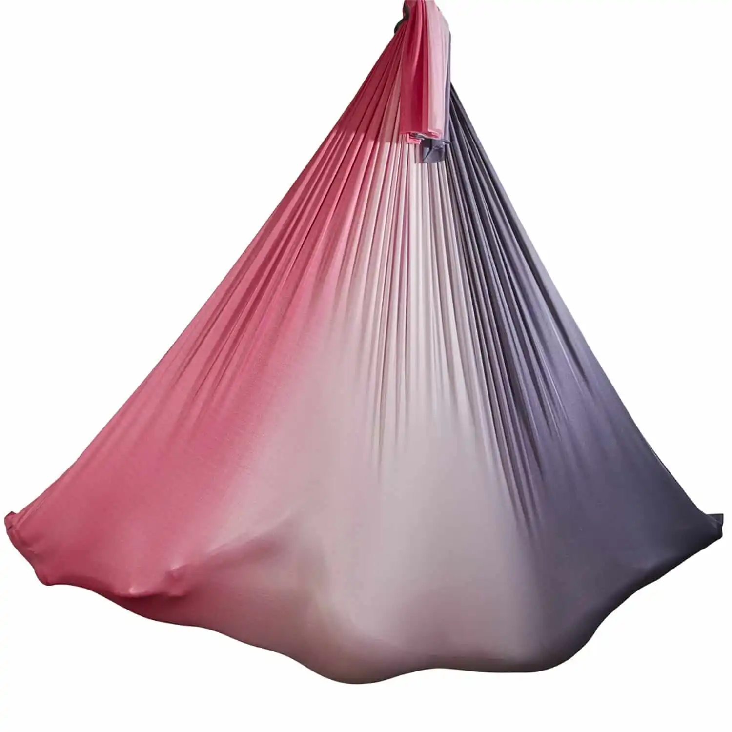 Tuchschlaufe in pink, schwarz und weiß, wenig dehnbar – perfekt für Luftakrobatik Shop, praktische Länge von 5 Metern, ideal für Aerial Yoga.