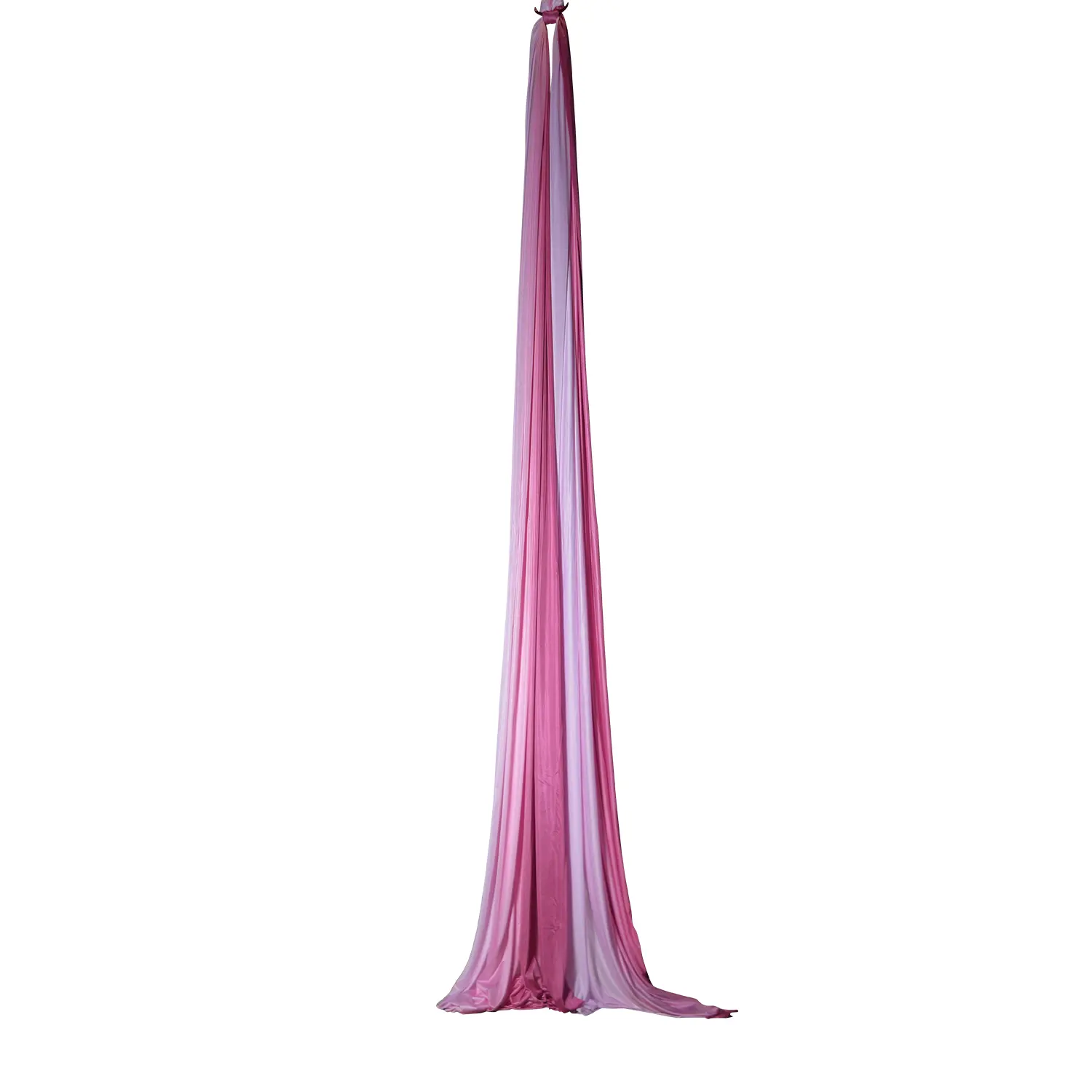 Vertikaltuch Zuckerwatte 8 Meter in pink, rosa und weiß – wenig dehnbar – Luftakrobatik Shop.