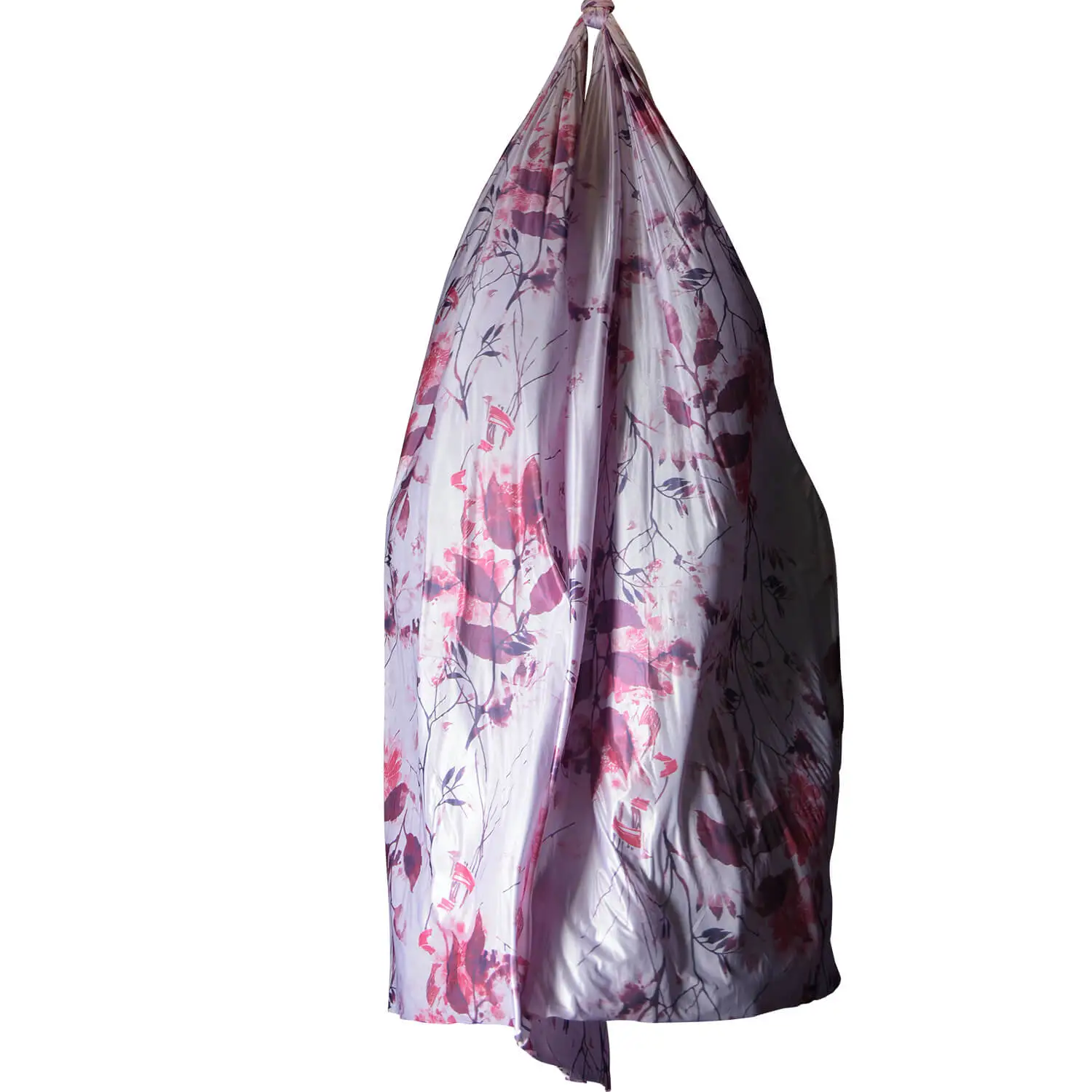 Aerial Silk in lila, pink und violett; wenig dehnbar im Luftakrobatik Shop.