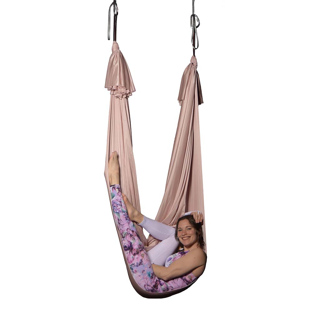 Aerial Yoga Tuch in Altrosa, wenig dehnbar und 7 Meter lang, perfekt für Anfänger und Profis, vom Luftakrobatik Shop.