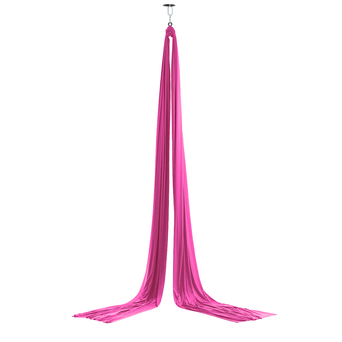 Himbeerrosa, wenig dehnbares Vertikaltuch 8 Meter lang, schmal 1,5 Meter, speziell für kleine Hände geeignet - ideal für Anfänger im Luftakrobatik Shop.